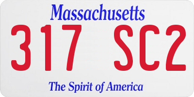 MA license plate 317SC2