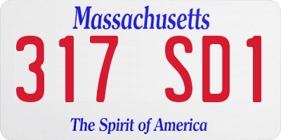 MA license plate 317SD1