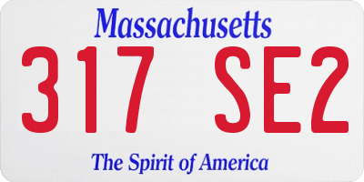 MA license plate 317SE2