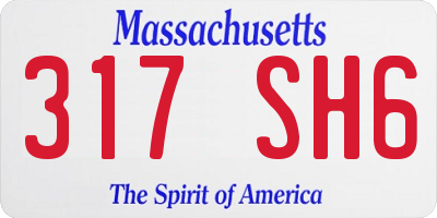 MA license plate 317SH6