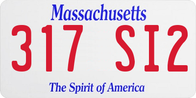 MA license plate 317SI2