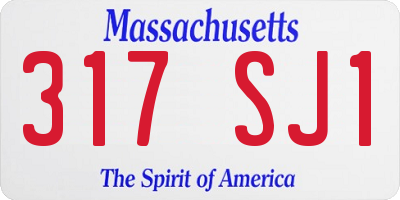 MA license plate 317SJ1