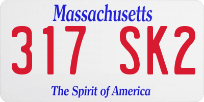 MA license plate 317SK2