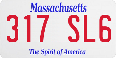 MA license plate 317SL6
