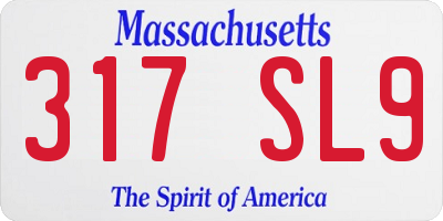 MA license plate 317SL9