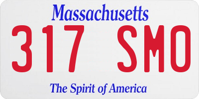 MA license plate 317SM0