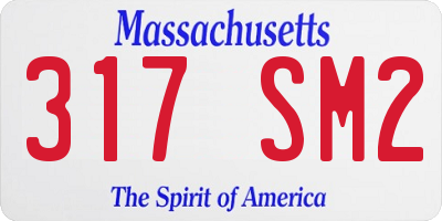 MA license plate 317SM2
