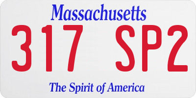 MA license plate 317SP2