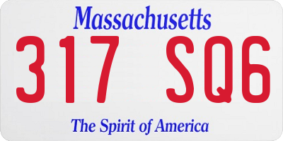MA license plate 317SQ6