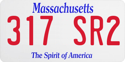 MA license plate 317SR2