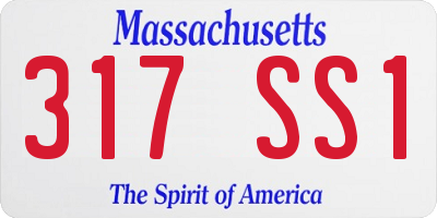MA license plate 317SS1