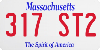 MA license plate 317ST2