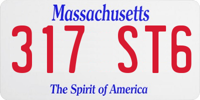 MA license plate 317ST6