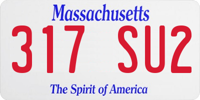 MA license plate 317SU2
