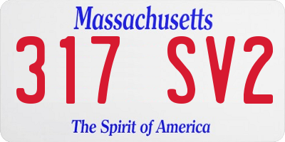 MA license plate 317SV2