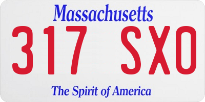 MA license plate 317SX0