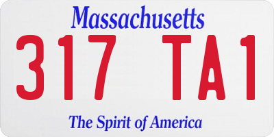 MA license plate 317TA1