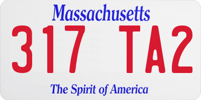 MA license plate 317TA2