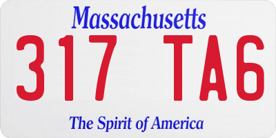 MA license plate 317TA6