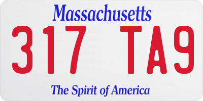 MA license plate 317TA9