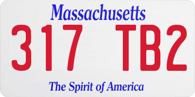 MA license plate 317TB2