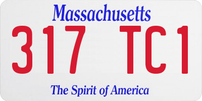 MA license plate 317TC1