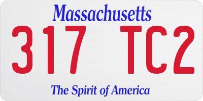 MA license plate 317TC2