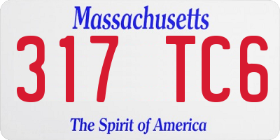 MA license plate 317TC6