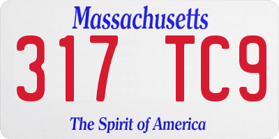 MA license plate 317TC9