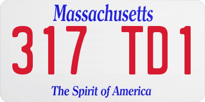 MA license plate 317TD1
