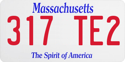 MA license plate 317TE2