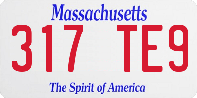 MA license plate 317TE9