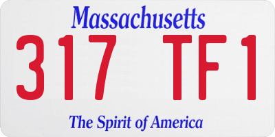 MA license plate 317TF1