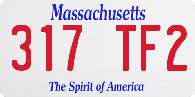 MA license plate 317TF2