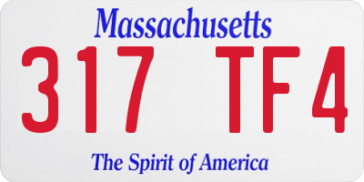 MA license plate 317TF4
