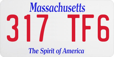 MA license plate 317TF6