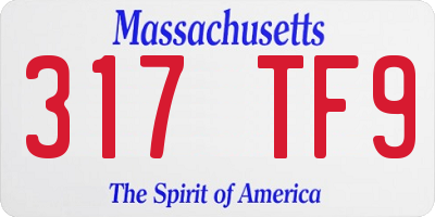MA license plate 317TF9