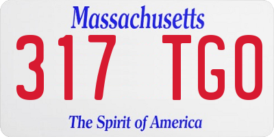 MA license plate 317TG0