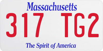 MA license plate 317TG2