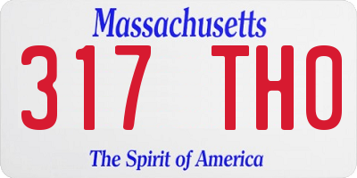 MA license plate 317TH0