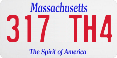 MA license plate 317TH4
