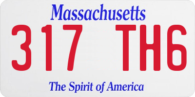MA license plate 317TH6