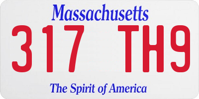 MA license plate 317TH9