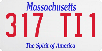 MA license plate 317TI1