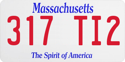 MA license plate 317TI2