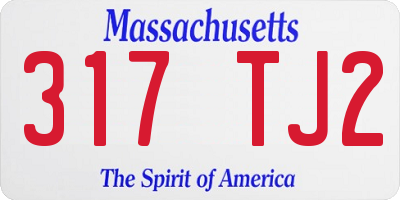 MA license plate 317TJ2