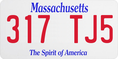 MA license plate 317TJ5