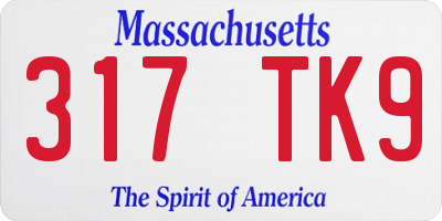 MA license plate 317TK9
