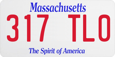 MA license plate 317TL0