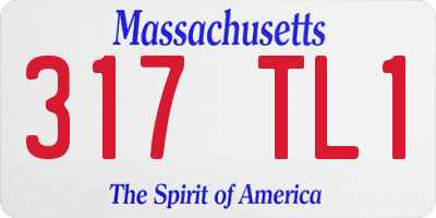 MA license plate 317TL1